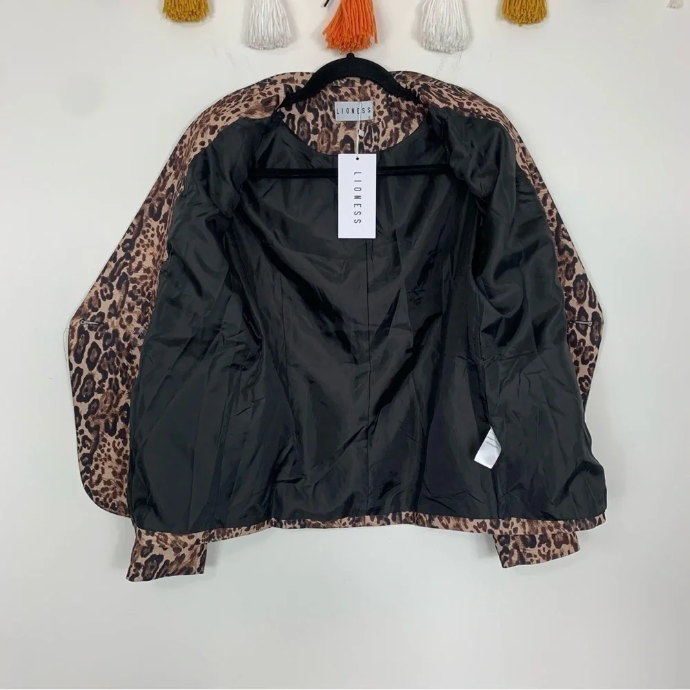 NWT Lioness Palermo Leopard Print Blazer Size Small - Picture 7 of 14